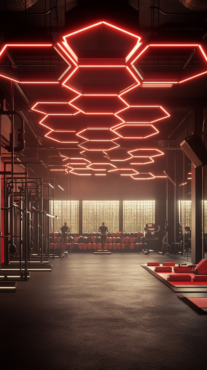 gabrielmarketing Create the image of gyms using LED profiles in 52806b35 61de 41be aa4a 3e886fb396ff