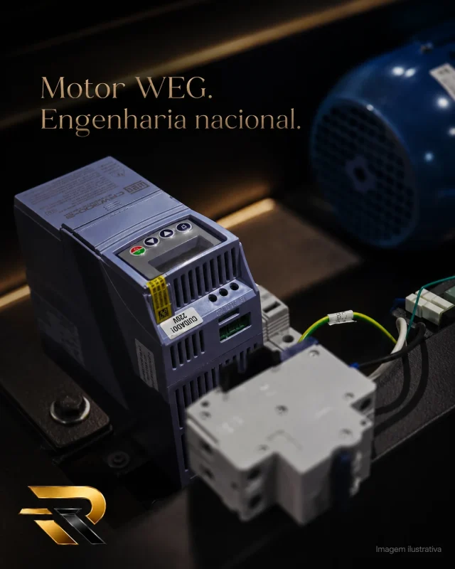 Inversor CFW300 e motor WEG em esteira profissional R-Cardio